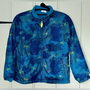Boys Blue Neon Nylon Fleece Reversible Shell jacket ZeroXposur size M (8)